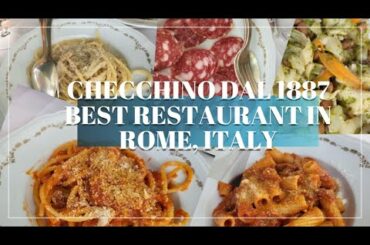 DINNER AT CHECCHINO DAL 1887   BEST RESTAURANT IN ROME, ITALY