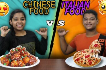 CHINESE FOOD VS ITALIAN FOOD | MANCHURIAN PIZZA CHALLENGE | ITALIAN + CHINESE FOOD | FOOD CHALLENGE