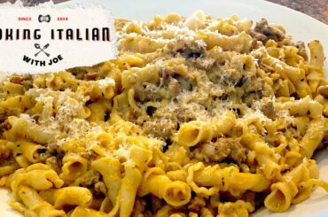 World's Most Delicious Pasta with Sausage and Pumpkin Sauce Cooking Italian with Joe