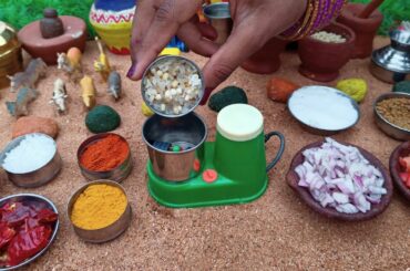 Mini Idli | Tiny Wet Grinder - Soft & Spongy Idli Recipe + Tomato Chutney |Mini Cooking|Idli Batter