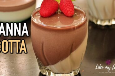 Vanilla & Chocolate Panna Cotta Recipe | Italian Dessert