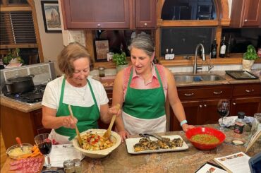 Free Cooking Challenge #1 - Tuscan Chicken, Sweet Peas with Marinara, and Bread Salad.