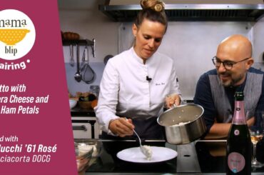 15 Minute Italian Dinner Recipe | Risotto with Casera Cheese and Ham Petals paired with Berlucchi