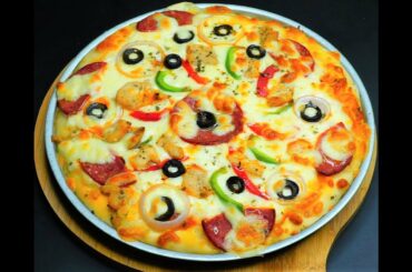 Baked Pizza Recipe - Italian Pizza - Homemade Pizza
