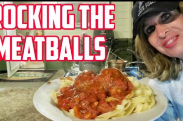 Homemade Italian Red Sauce, Meatballs & Linguini...Rancho Kitchen Stadium