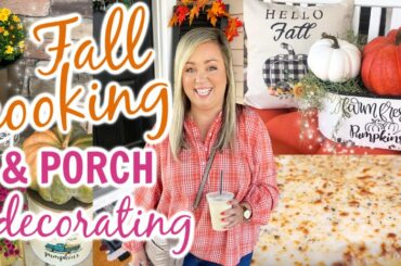 FALL COOKING & FRONT PORCH DECORATING | EASY WEEKNIGHT RECIPE | FALL PORCH DECOR | JESSICA O'DONOHUE