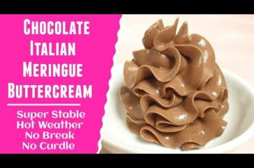 Chocolate Italian Meringue Buttercream Recipe Boiled Icing Buttercream How to make Italian Meringue