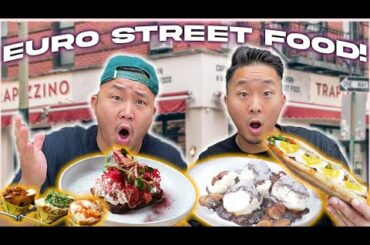 The BEST CHEAP European STREET FOOD (Greek, Italian, Hungarian, Lebanese, Scandinavian)