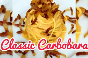 CLASSIC CARBONARA, Italian recipe! #shorts