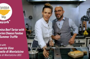 15 Minute Italian Dinner Recipe | Chianina beef tartar with pecorino |  Rosso di Montalcino Doc