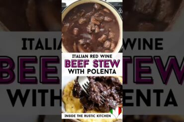 Italian Red Wine Beef Stew Recipe #Shorts