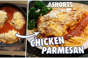 No Oven Chicken Parmesan in 40 Seconds! #Shorts
