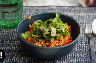 One Pan Sausage Rice (Quick, Easy, Vegan!)