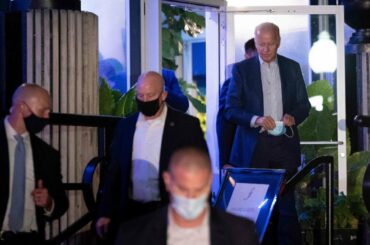Biden caught violating mask mandate while dining out at upmarket Washington restaurant