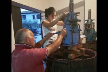 Pressing Grapes and Making Wine at Collecapretta
