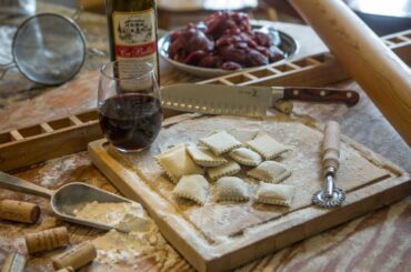Duck Raviolis in the Snow