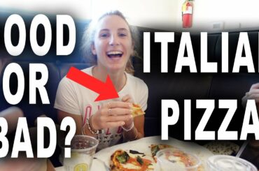 Italian Exchange student tries Italian Pizza in America