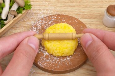 How To Make Miniature POLENTA | Perfect Miniature Italian Food By "Miniature Cooking World"