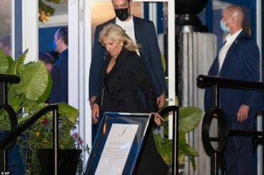 Bidens' head for dinner at Fiola Mare restaurantin Washington DC