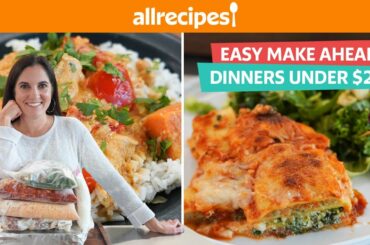 6 Budget-Friendly Make-Ahead Dinners for Under $20 | Thai Chicken Curry, Lasagna, Stew, & more!