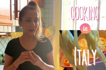 Travel to Italy Vlog 3 - How to Cook Pasta Amatriciana with Italian Mama