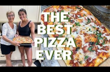 COOKING WITH WEEZIE | making my grandma's famous homemade pizza, super simple, Italian, & delicious