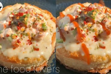 Vegetables Stuffed Cheese Bun Recipe | Stuffed Italian Bun |Cheese Bun | The food lovers