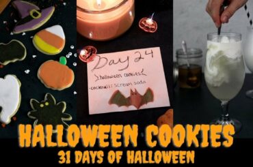 Halloween Cookies + Boozy Vanilla Italian Soda (Scream Soda) | 31 DAYS OF HALLOWEEN #shorts