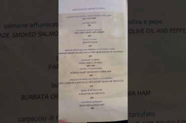 AquaPazza Italian Restaurant in Pattaya Menu #shorts