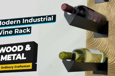 I built a Modern Industrial Wine Rack. Wood and metal project - Made in Italy