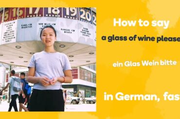How to say 'a glass of wine please' in German - Learn German fast with Memrise