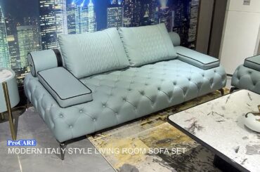 NEW LIGHT LUXURY LIVING ROOM LEATHER SOFAS