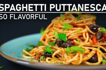 Spaghetti Puttanesca | SO FLAFORFUL | 30 SECONDS RECIPE #Shorts