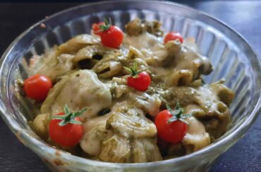 Creamy tasty Pesto Pasta | Basil Leaves Pesto Pasta | Italian Cuisine