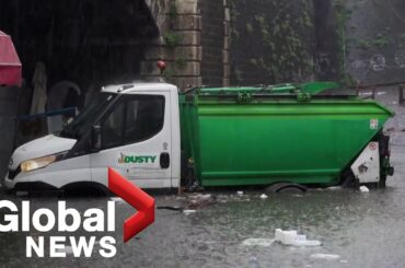 Rare cyclonic storm hits southern Italy, causing widespread flooding