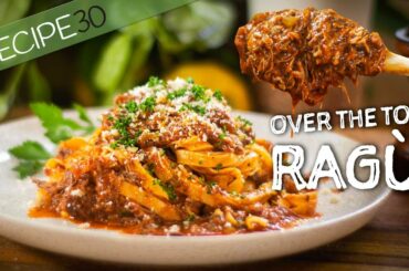 260 Minute Oven Roasted Beef & Pork Ragu with Tagliatelle
