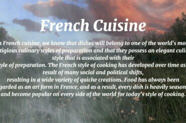 Western Cuisine | French, Spanish, and Italian Cuisine | Sample Dish | Experience during Pandemic