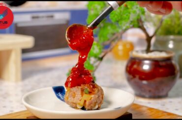 How To Make Beef Meatballs with Tomato Sauce | Easy Dinner - Best of Miniature Cooking !