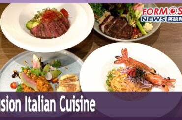 Italian restaurant features pickled cabbage spaghetti in fusion cuisine menu