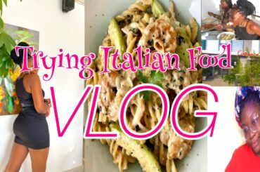 Vlog: GRWM |Trying Italian food Fusilli Prawn Pasta for the first time