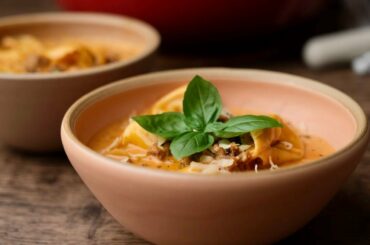 Creamy Tortellini Soup | With Italian Sausage | Thanksgiving recipe | Chill Cooking | 4K |