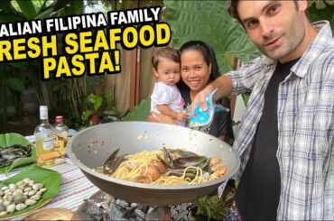 FRESH SEAFOOD SPAGHETTI! MY ITALIAN HUSBAND COOKED PASTA AI FRUTTI DI MARE