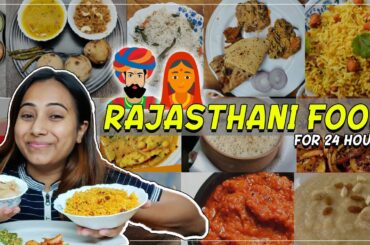 Eating only *RAJASTHANI FOOD* for 24 Hours |Marwari Food Challenge