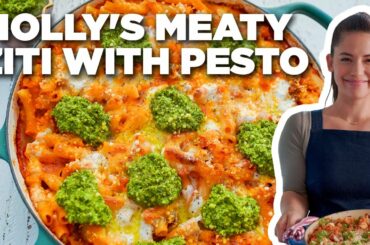 Molly Yeh's Meaty Ziti with Pesto Dollop | Girl Meets Farm | Food Network