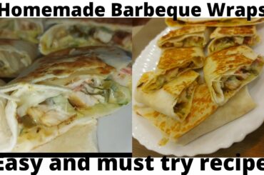#barbeque wraps at home by #desicuisinebyhomechef #tortillas#italian #pakistani#indian#recipes