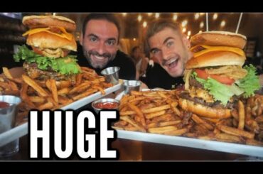 GIANT BISON BURGER CHALLENGE WITH CORBUCCI EATS | Orlando Florida | Man Vs Food
