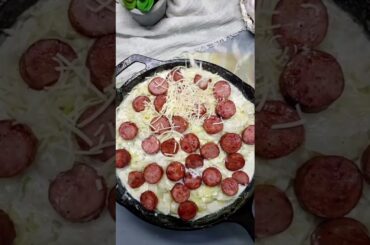 Sausage and Cabbage Alfredo - Low Carb Recipes  - Keto Meals Recipes  - Keto Diet  #ketodiet #shorts