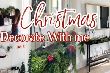 2021 Christmas Decorate With Me / Holiday Entryway Decorating Ideas / Christmas Shop & Decorate