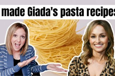 I MADE 3 OF THE FOOD NETWORK'S MOST POPULAR PASTA RECIPES | GIADA DE LAURENTIIS VS. FRUGAL FIT MOM