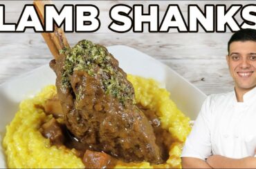Braised Lamb Shanks with Risotto Alla Milanese | The Best Italian Dishes by Lounging with Lenny